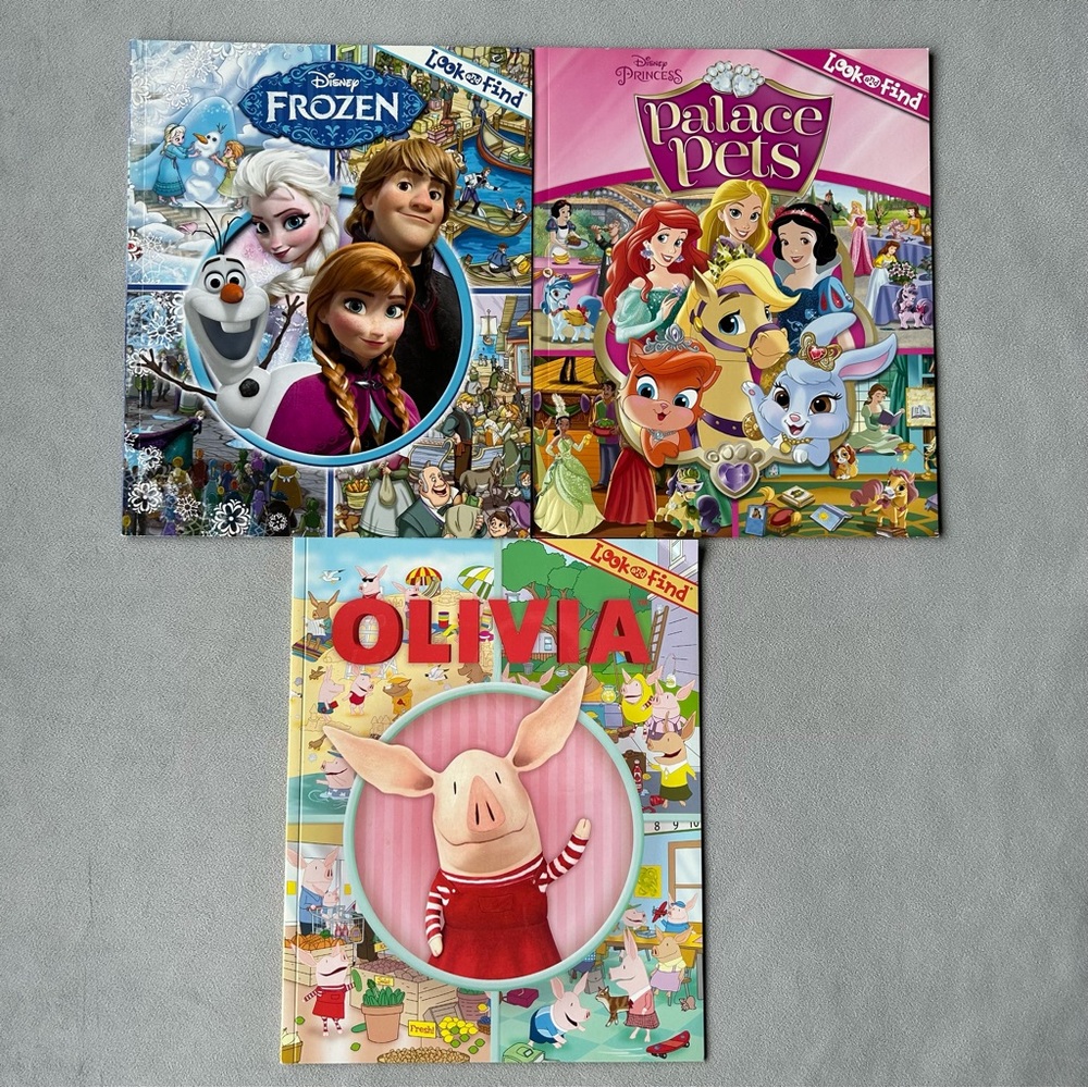 Set of 3 ~ Look and Find ~ Disney Frozen Palace Pets Olivia